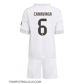 Real Madrid Eduardo Camavinga #6 Echipament de Fotbal Replică 2025-26 Copii Acasa (+ Șorturi)